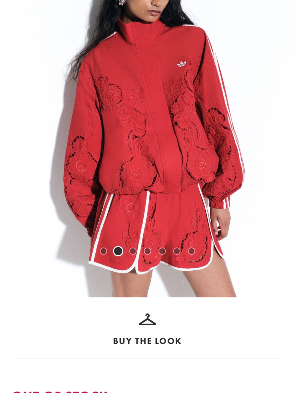 adidas x ASOS cutwork sprinter shorts in red - Picture 3 of 5